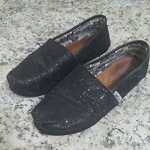 TOMS Black Glitter Classics
